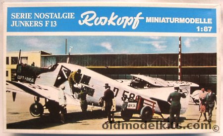 Roskopf 1/87 Junkers F-13 Swiss or Lufthansa Air Lines plastic model kit